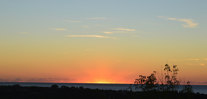 Sonnenuntergang ueber dem Meer